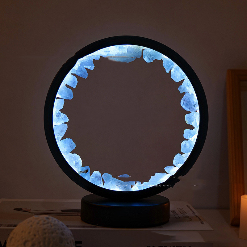 Petite Lueur™ – Lampe Apaisante en Cristaux Naturels