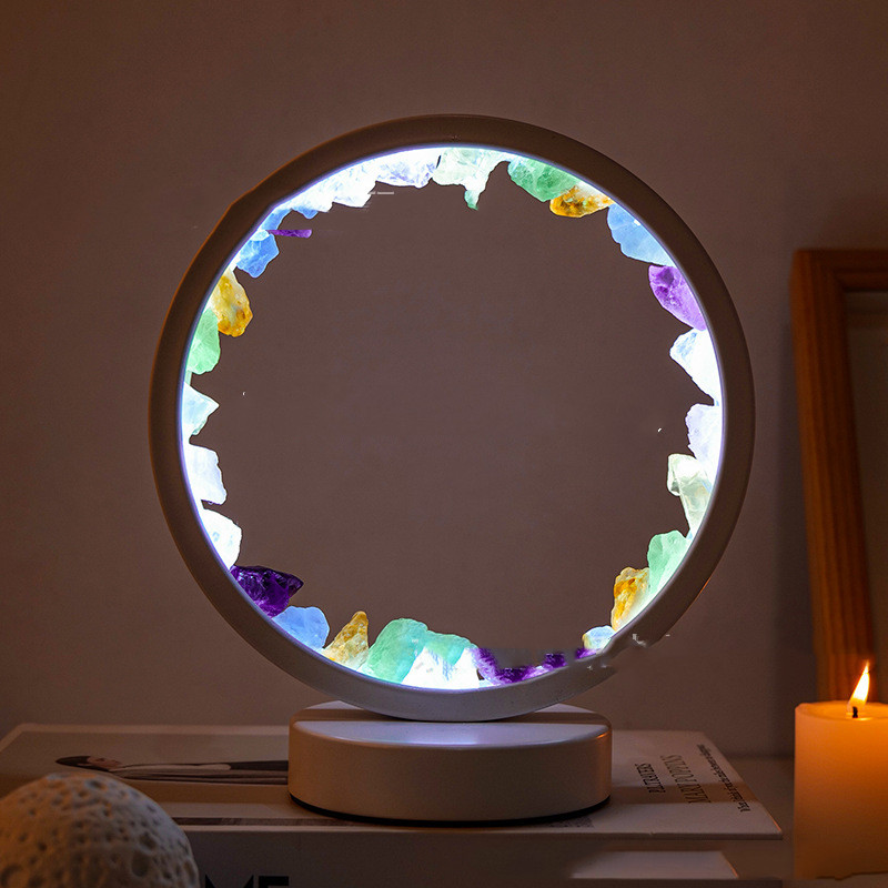 Petite Lueur™ – Lampe Apaisante en Cristaux Naturels