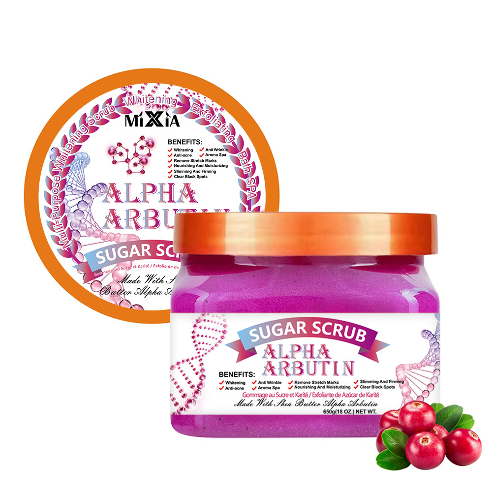 Gommage facial à l’arbutine, sucre et sel exfoliant