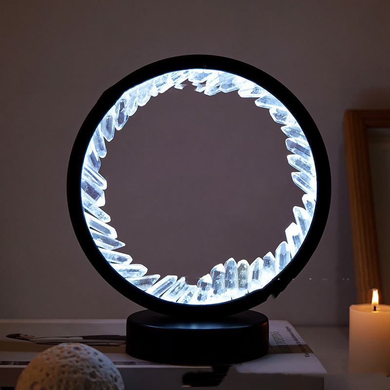 Petite Lueur™ – Lampe Apaisante en Cristaux Naturels